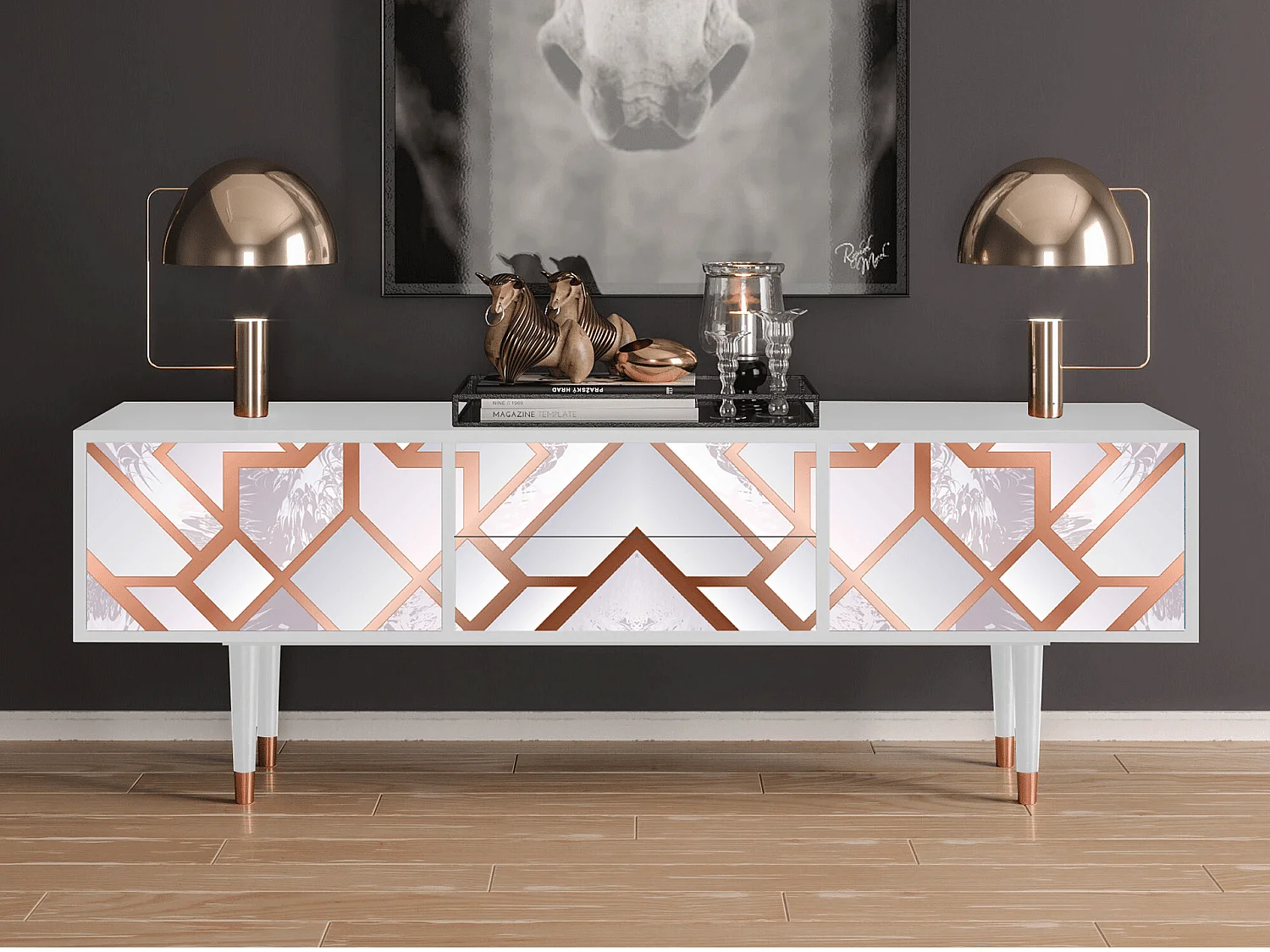 Meuble TV - 170х59х48 cm - T4 - Pastel Fairytale, Blanc