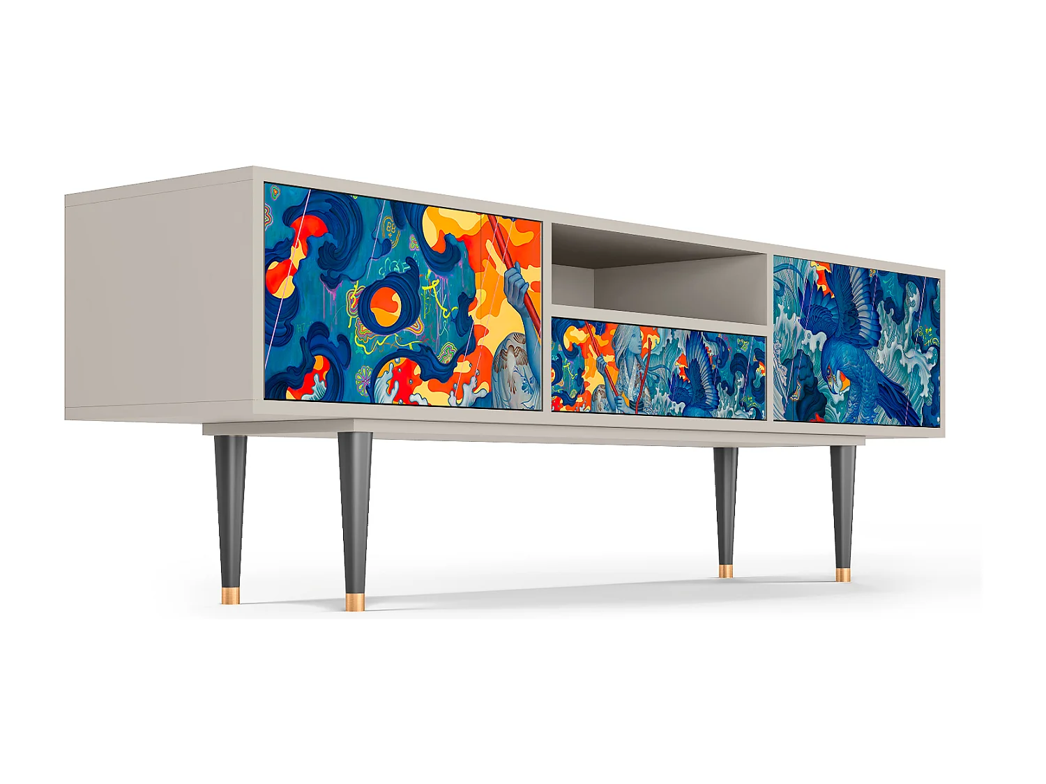 Mueble de TV - 170х59х41 cm - T6 - The Girl - James Jean, Arena