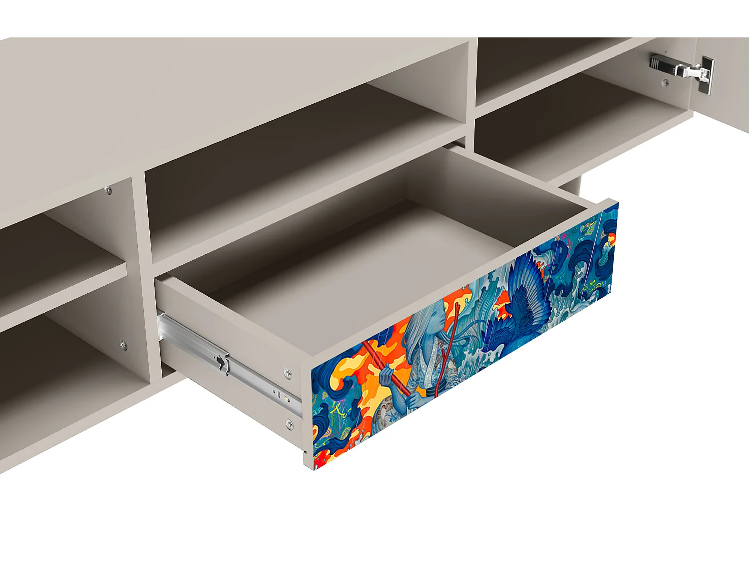 Meuble TV - 170х59х41 cm - T6 - The Girl - James Jean, Sable