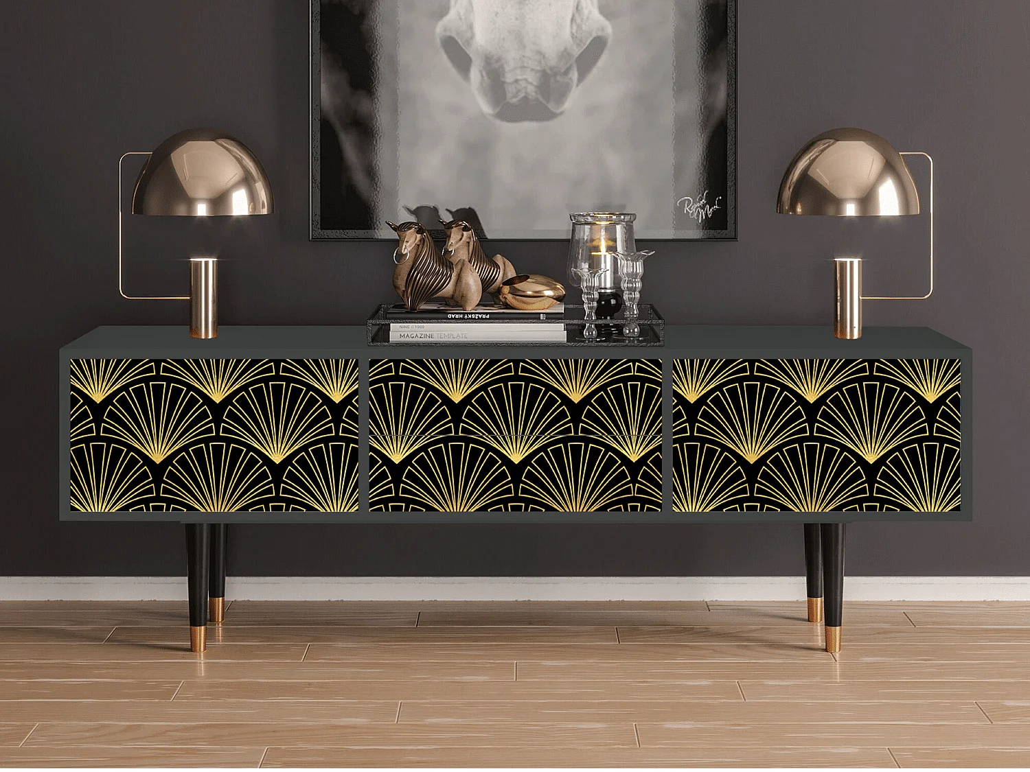 Meuble TV - 170х59х48 cm - T4 - Bird of Juno, Anthracite