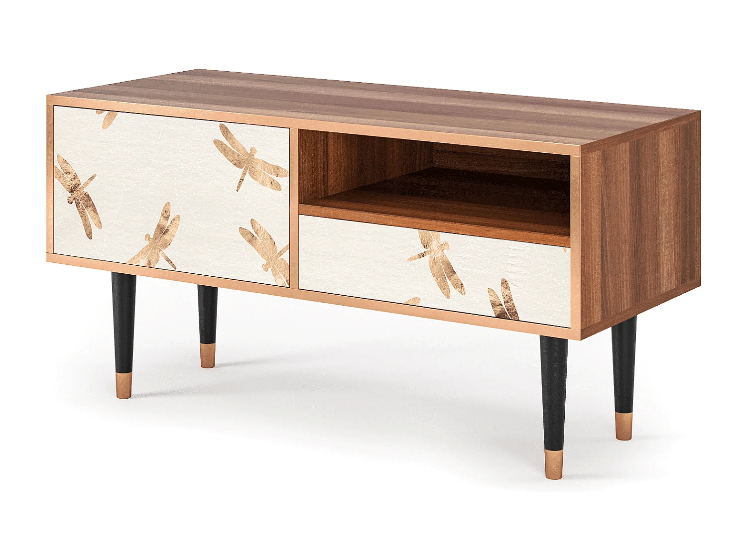 TV-meubel - 115х59х48 cm - T3 - Nude Dragonflies, Walnoot