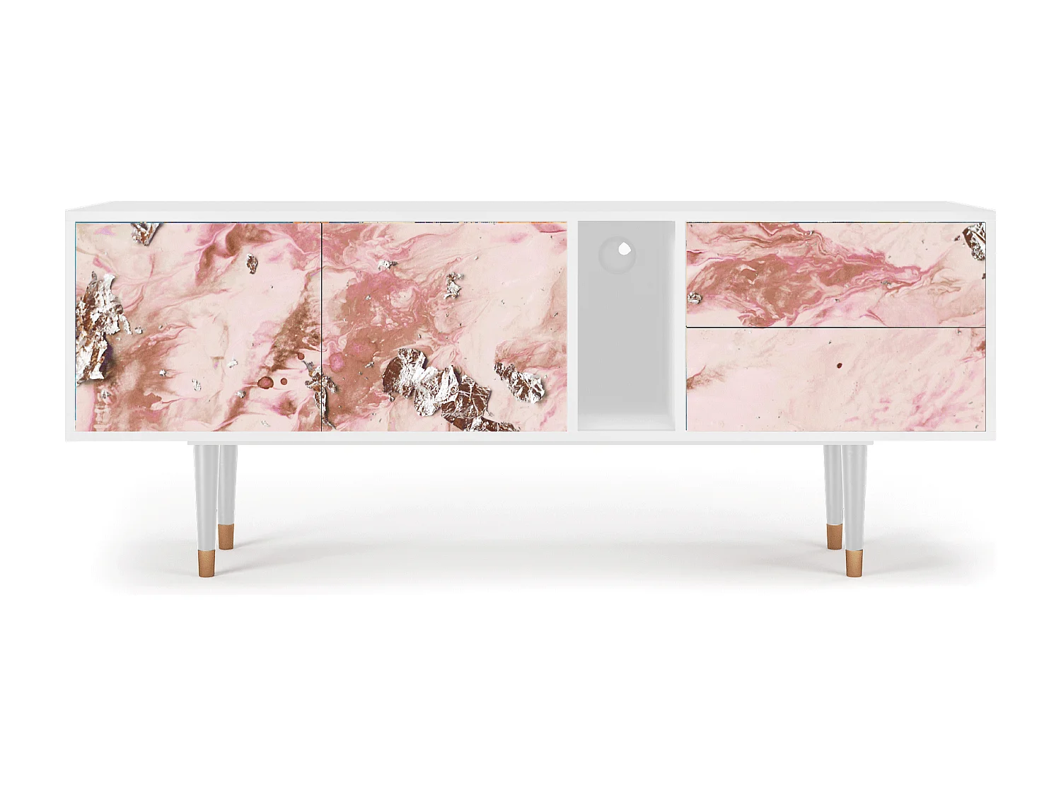 Mueble de TV - 170х69х48 cm - T1 - Cotton Candy, Branco