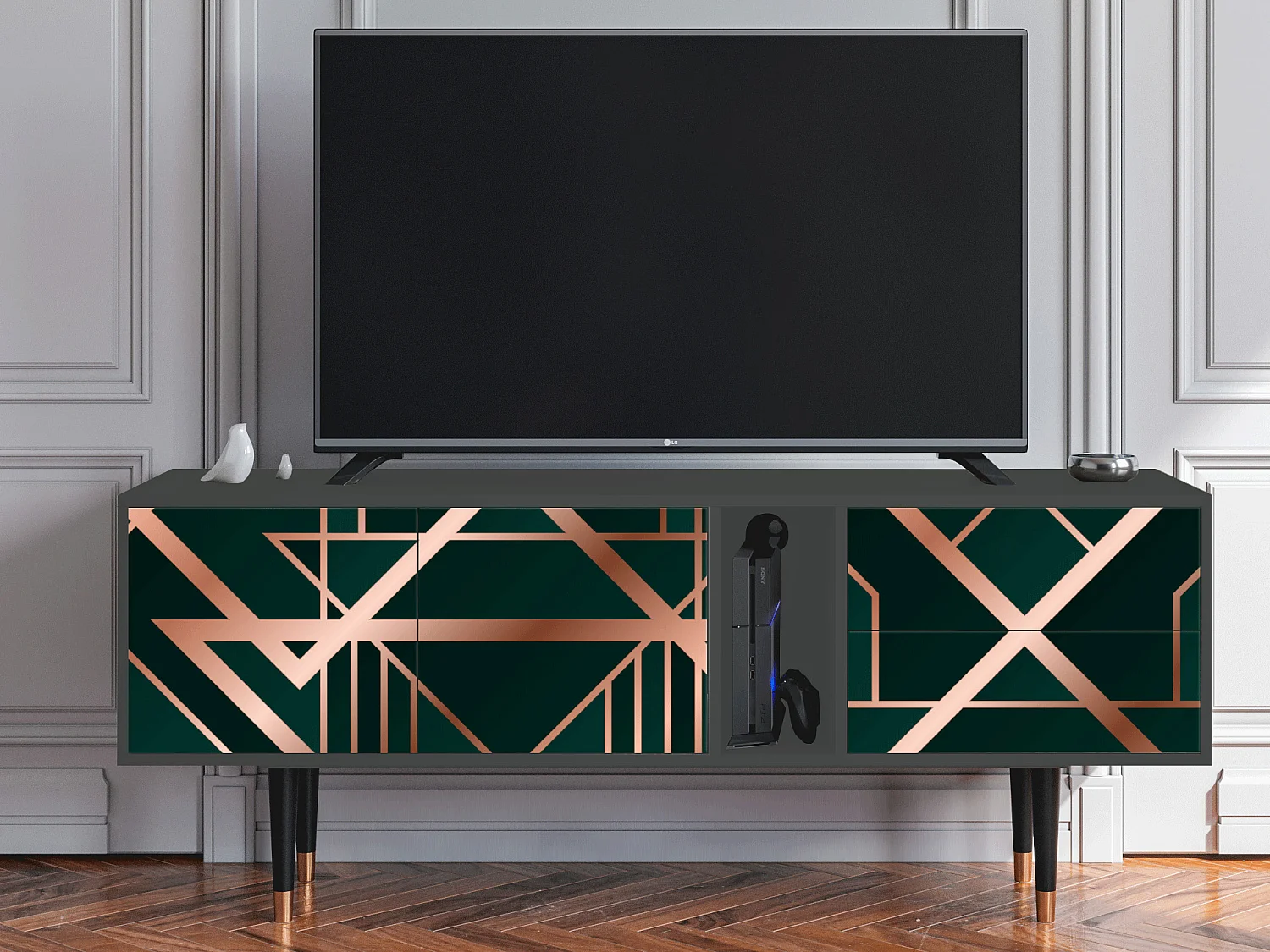 Meuble TV - 170х69х48 cm - T1 - Emerald Gatsby, Anthracite