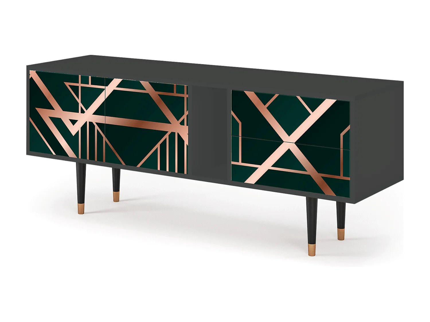 Meuble TV - 170х69х48 cm - T1 - Emerald Gatsby, Anthracite