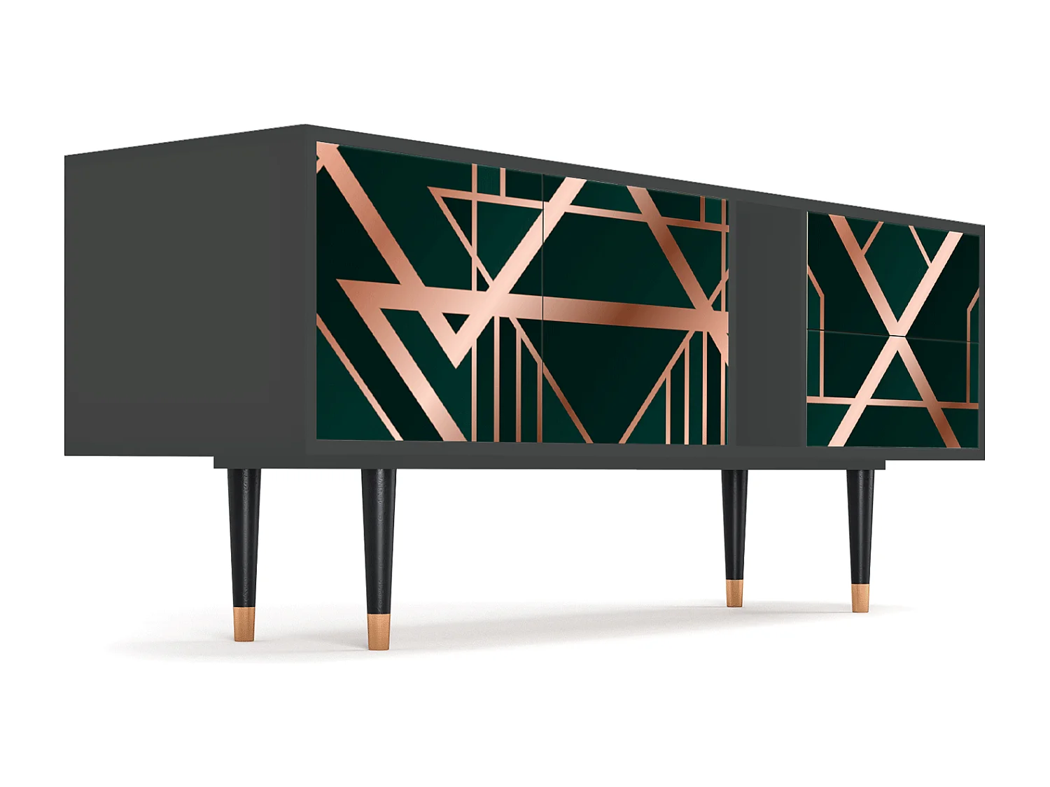 Meuble TV - 170х69х48 cm - T1 - Emerald Gatsby, Anthracite