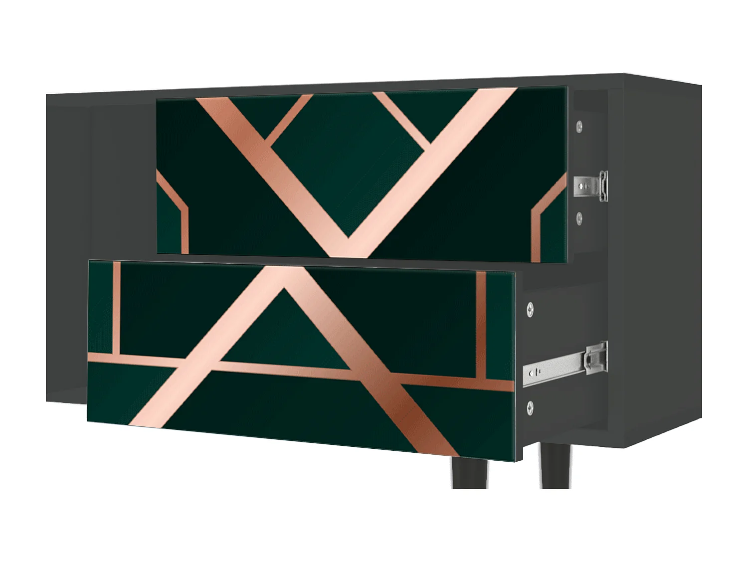 Meuble TV - 170х69х48 cm - T1 - Emerald Gatsby, Anthracite