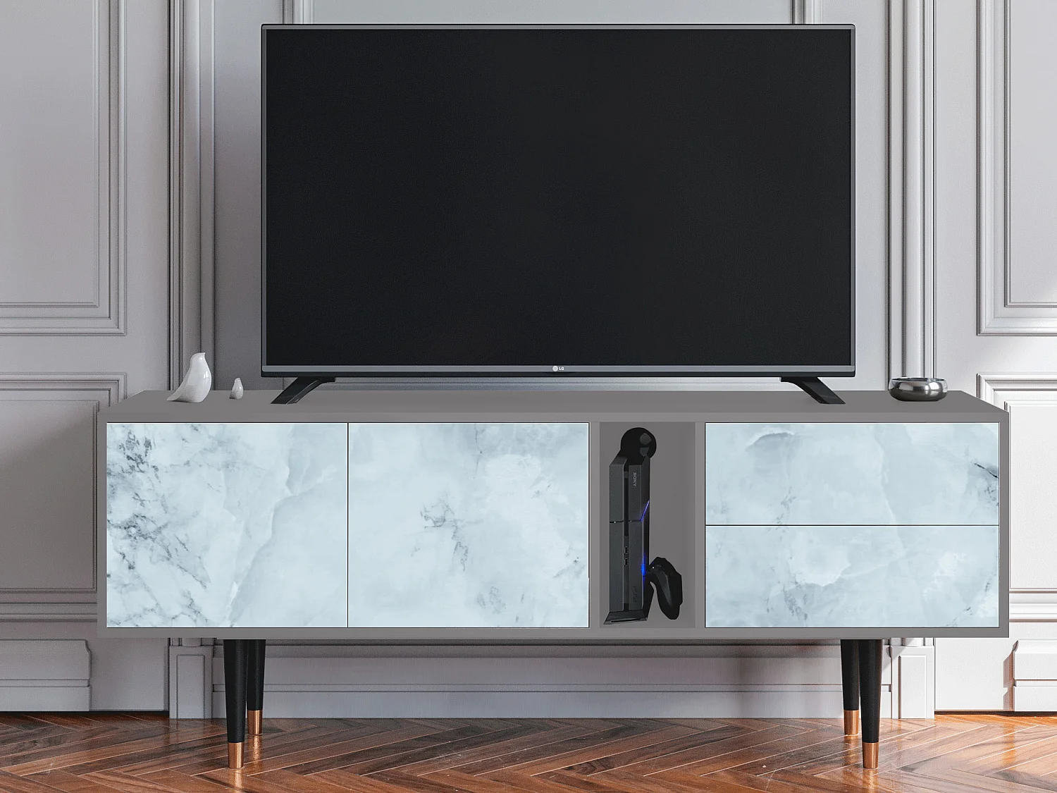 TV-Möbel - 170х69х48 cm - T1 - Glacial Colour, Grau
