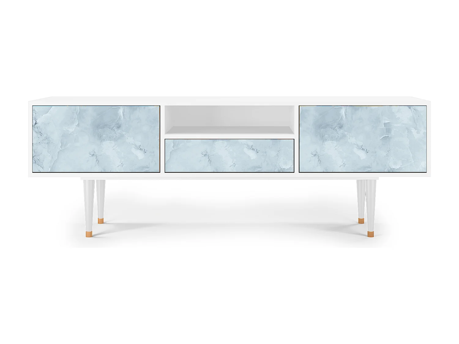 Meuble TV - 170х59х41 cm - T6 - Glacial Colour, Blanc