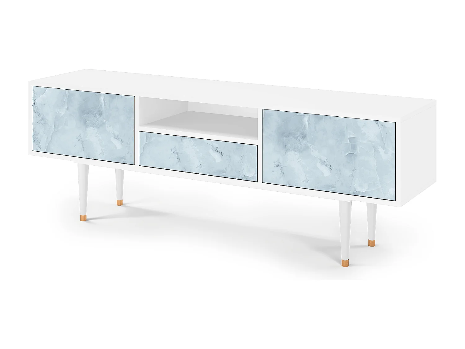 Meuble TV - 170х59х41 cm - T6 - Glacial Colour, Blanc