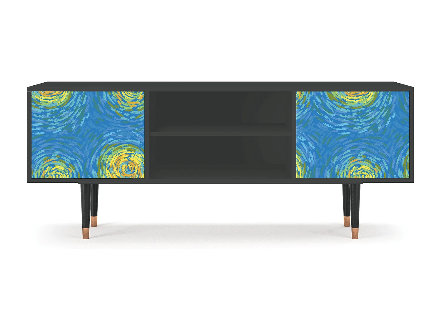 Meuble TV - 170х69х48 cm - T2 - Van Gogh Lights, Anthracite