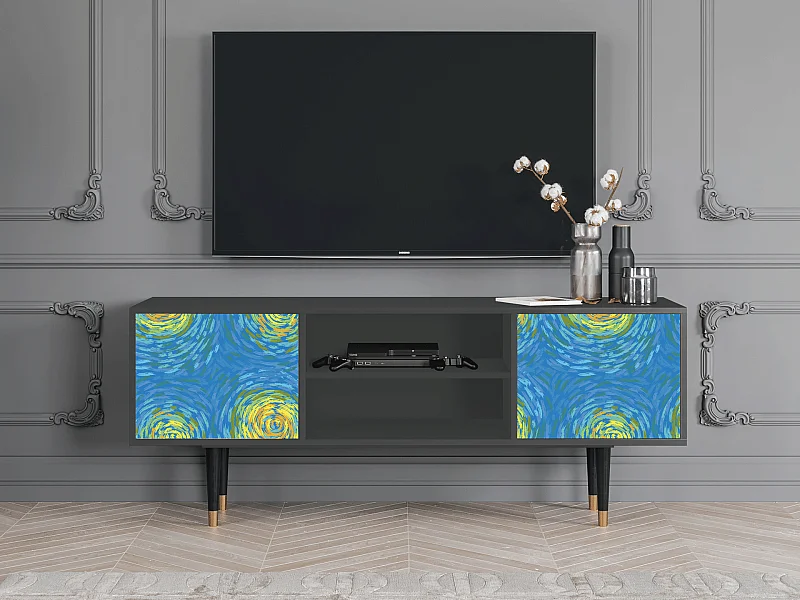 Meuble TV - 170х69х48 cm - T2 - Van Gogh Lights, Anthracite
