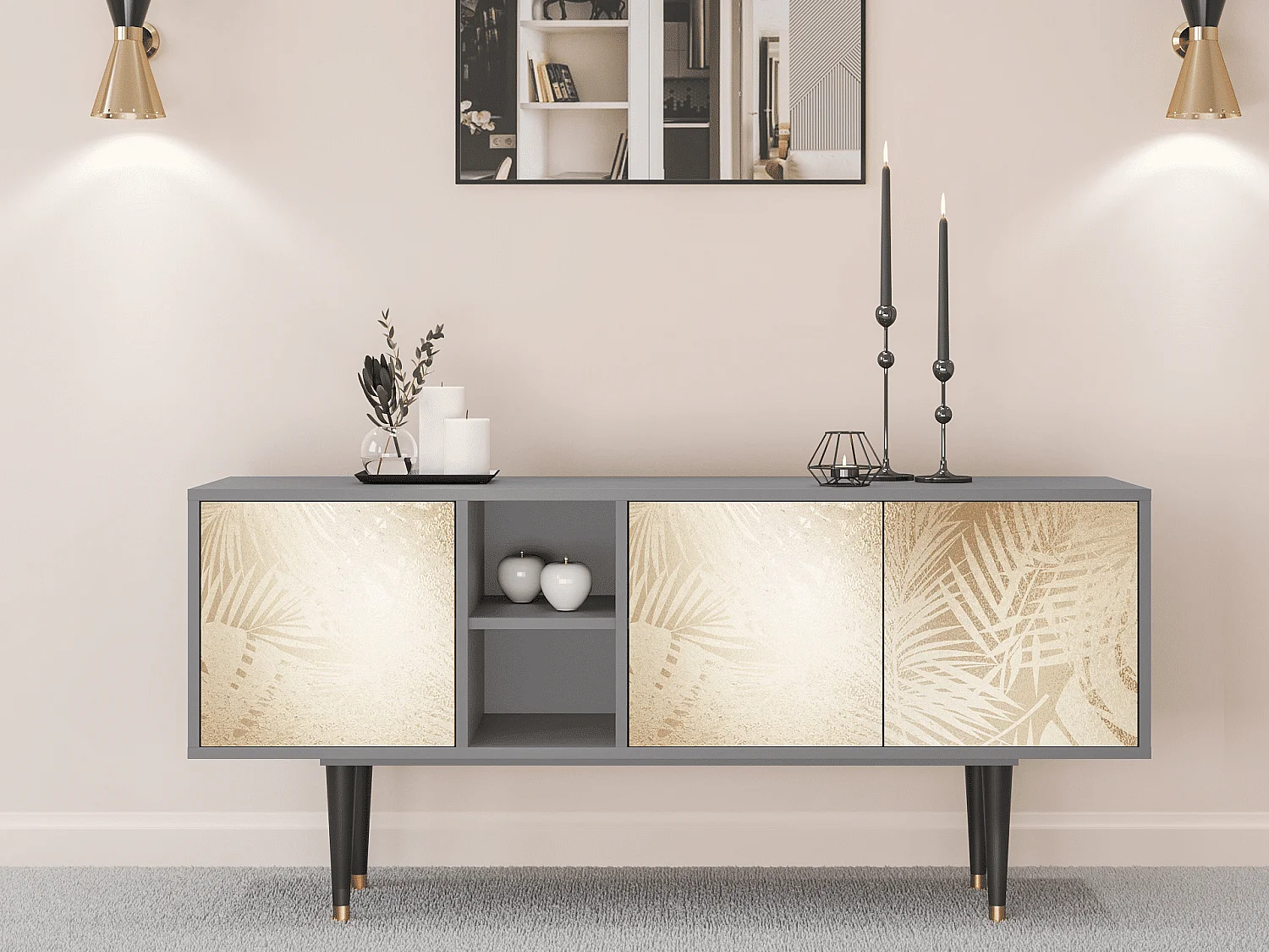 TV-Möbel - 150х69х41 cm - T5 - Plant of the Dessert, Grau