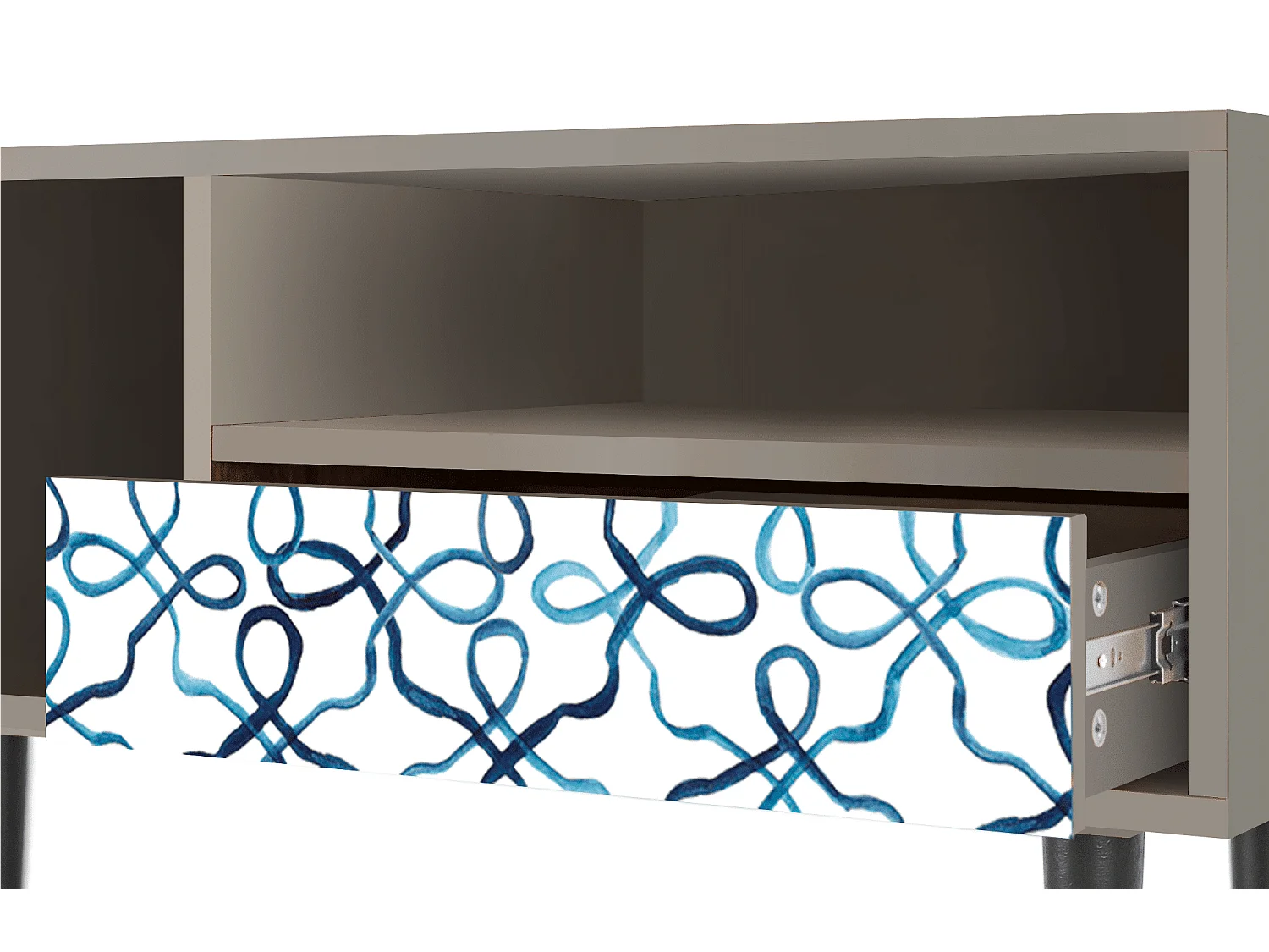 Szafka RTV - 115х59х48 cm - T3 - Marine Strings, Piaskowy