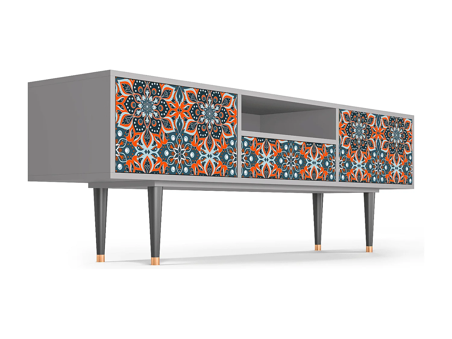 Meuble TV - 170х59х41 cm - T6 - Fire Beetle, Gris