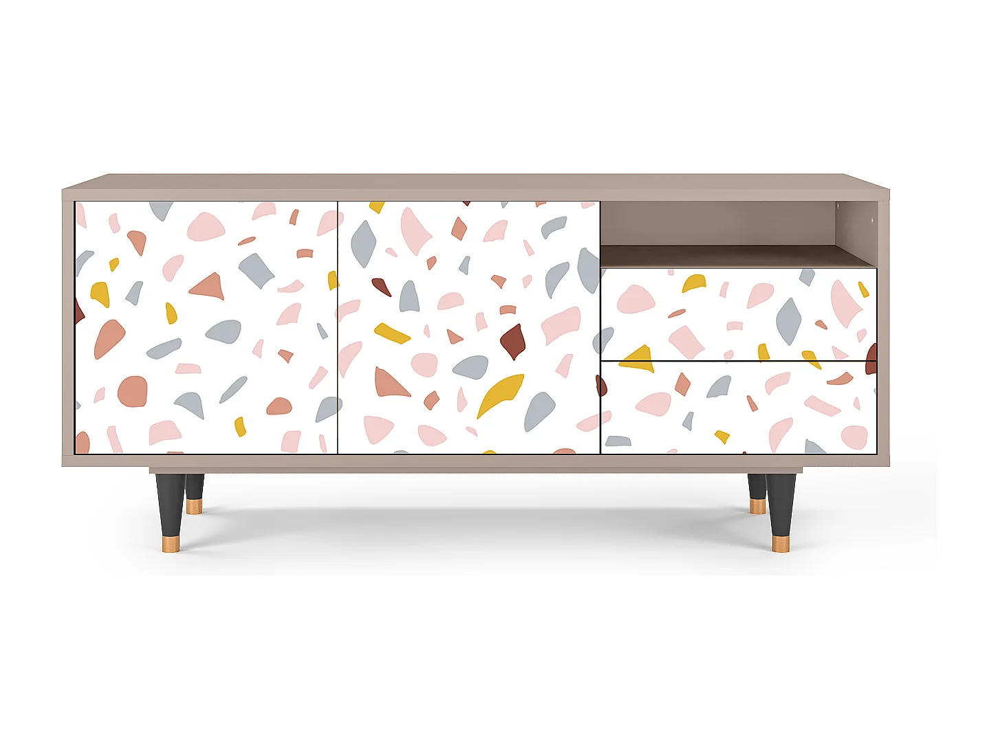 Mobile TV - 125х56х41 cm - T7 - Marmelade Cheese, Latte