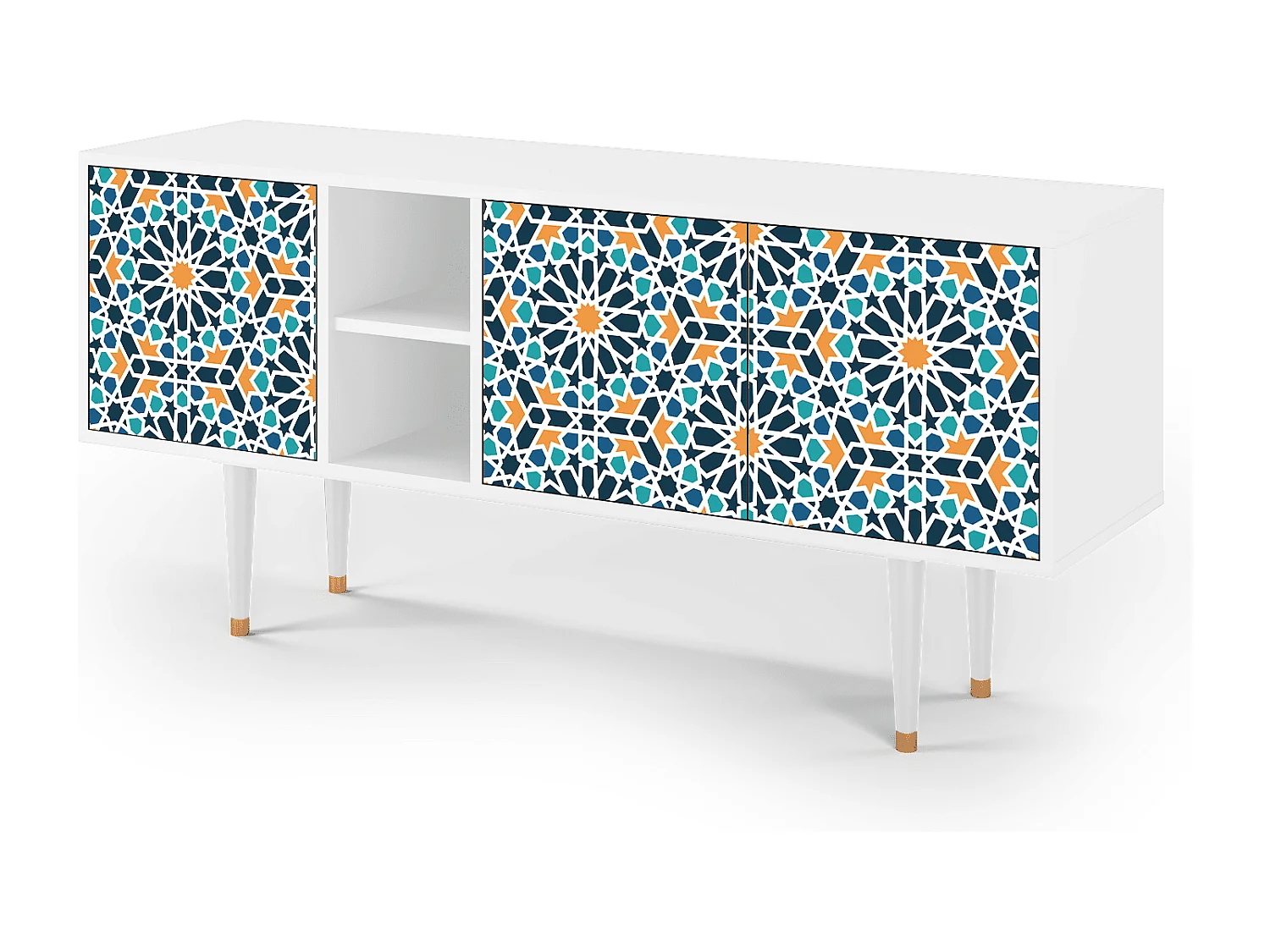 Mobile TV - 150х69х41 cm - T5 - Kaleidoscope, Bianco