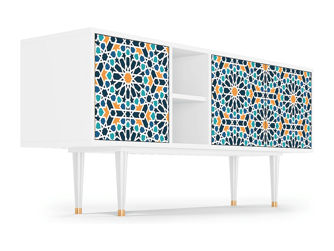 Mobile TV - 150х69х41 cm - T5 - Kaleidoscope, Bianco