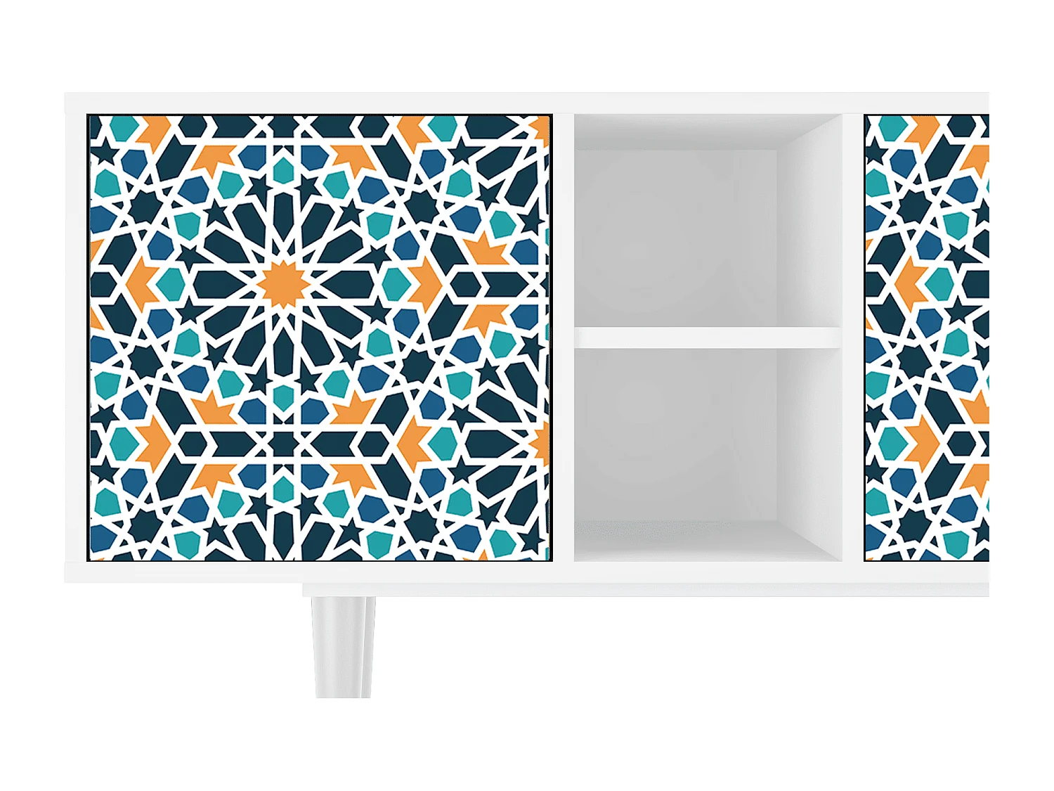Mobile TV - 150х69х41 cm - T5 - Kaleidoscope, Bianco