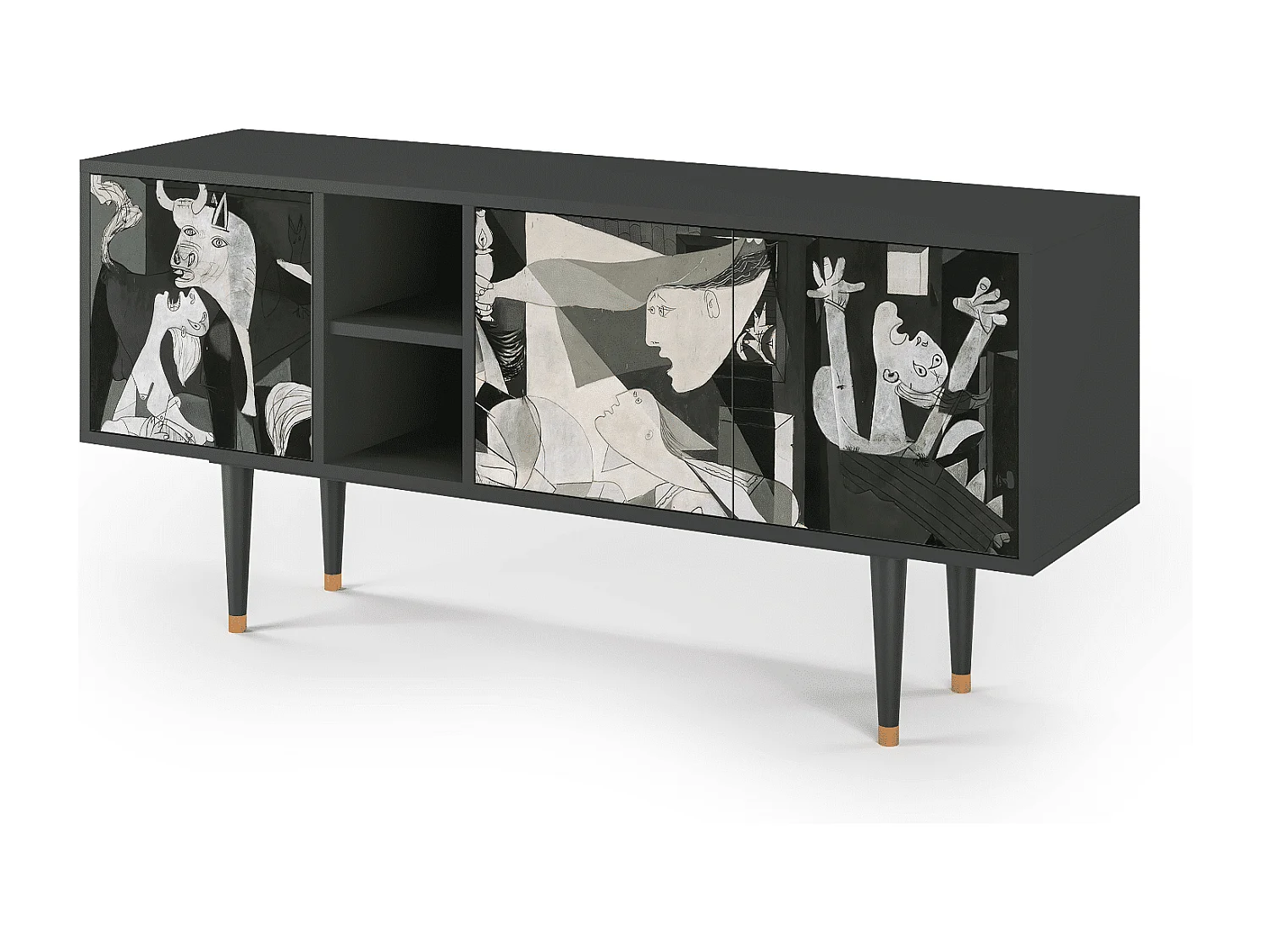 TV-Möbel - 150х69х41 cm - T5 - Guernica by Picasso, Anthrazit