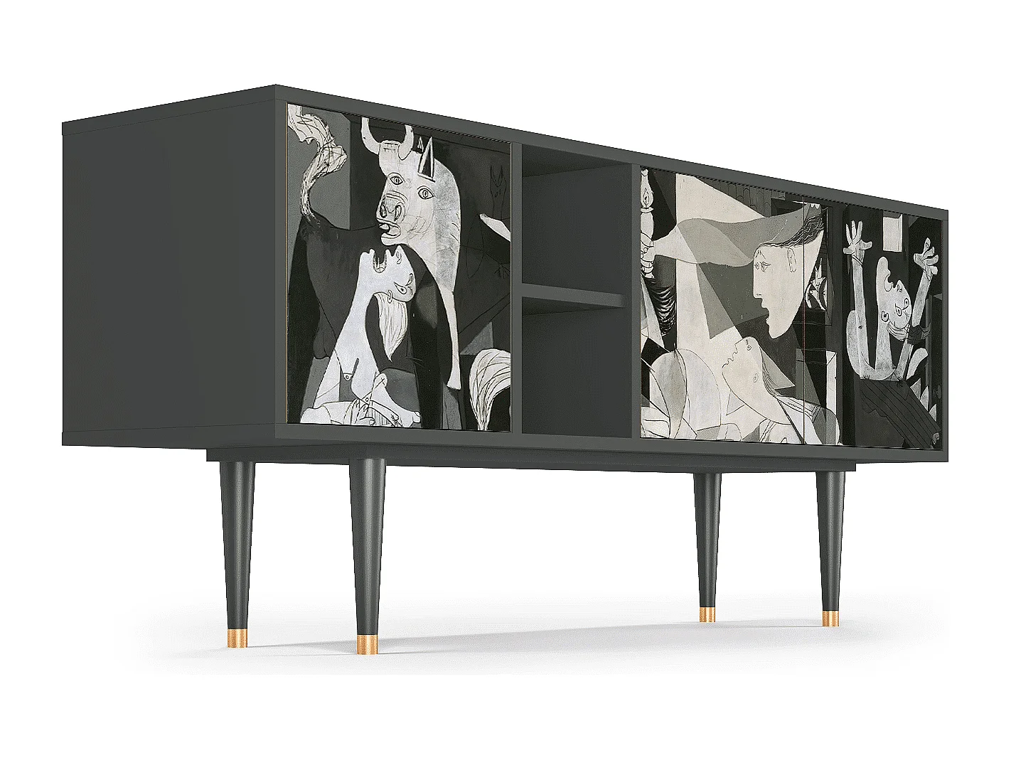 TV-Möbel - 150х69х41 cm - T5 - Guernica by Picasso, Anthrazit