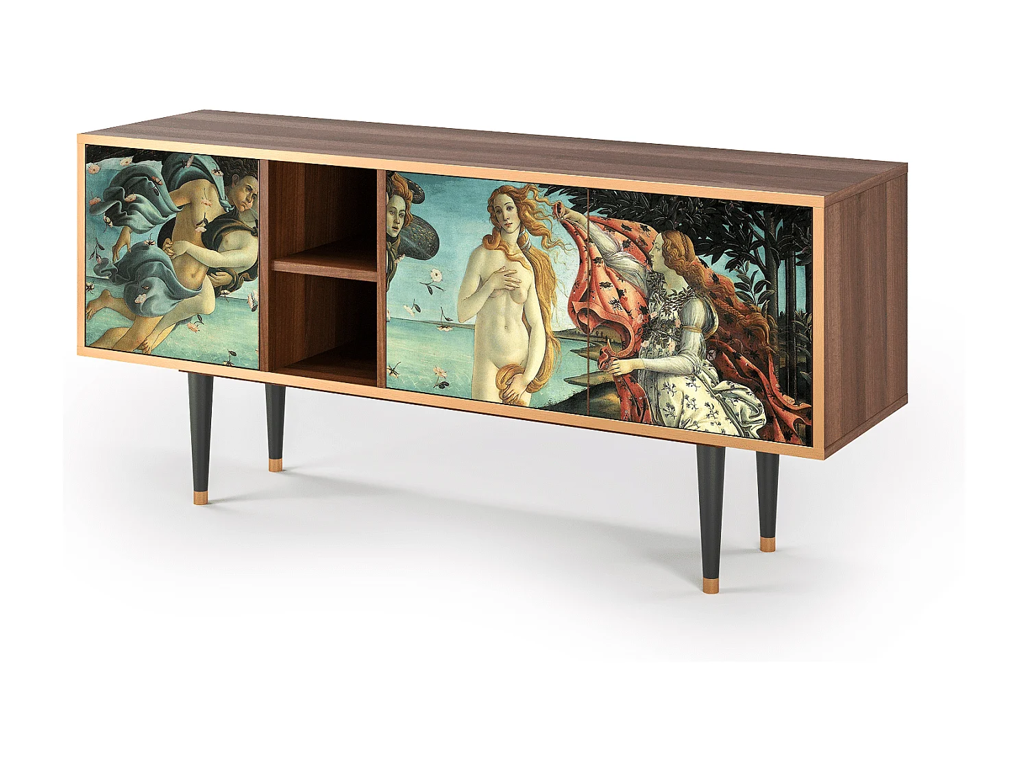 TV-meubel - 150х69х41 cm - T5 - The Birth of Venus, Walnoot