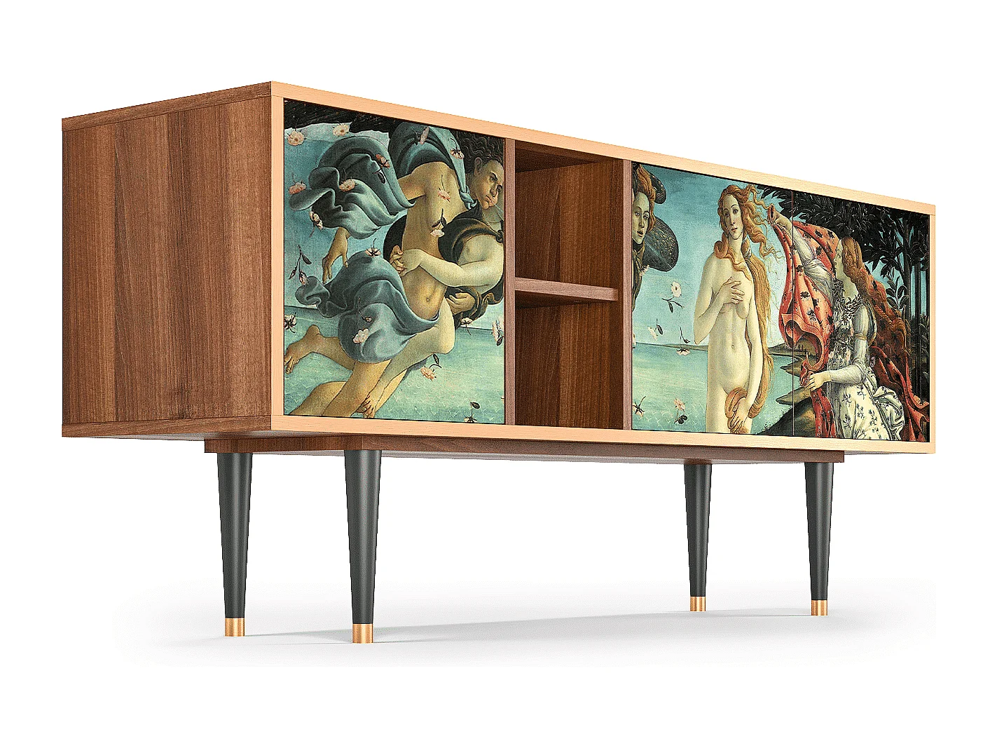 TV-meubel - 150х69х41 cm - T5 - The Birth of Venus, Walnoot