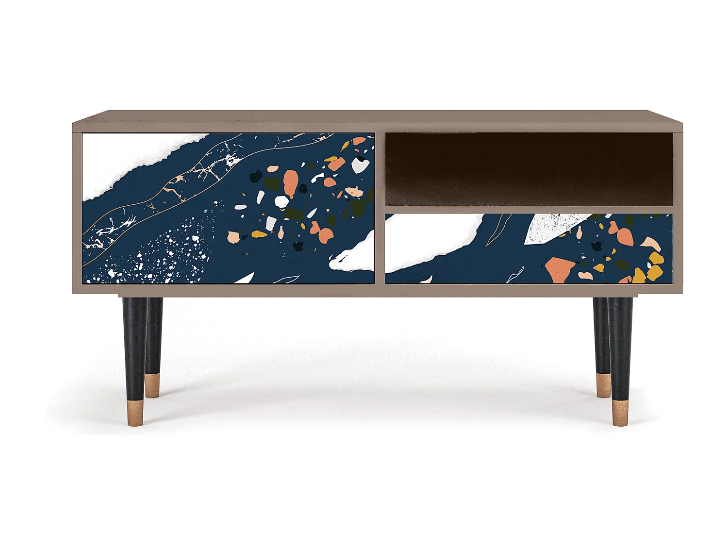 Mueble de TV - 115х59х48 cm - T3 - Nude Iceberg, Latte