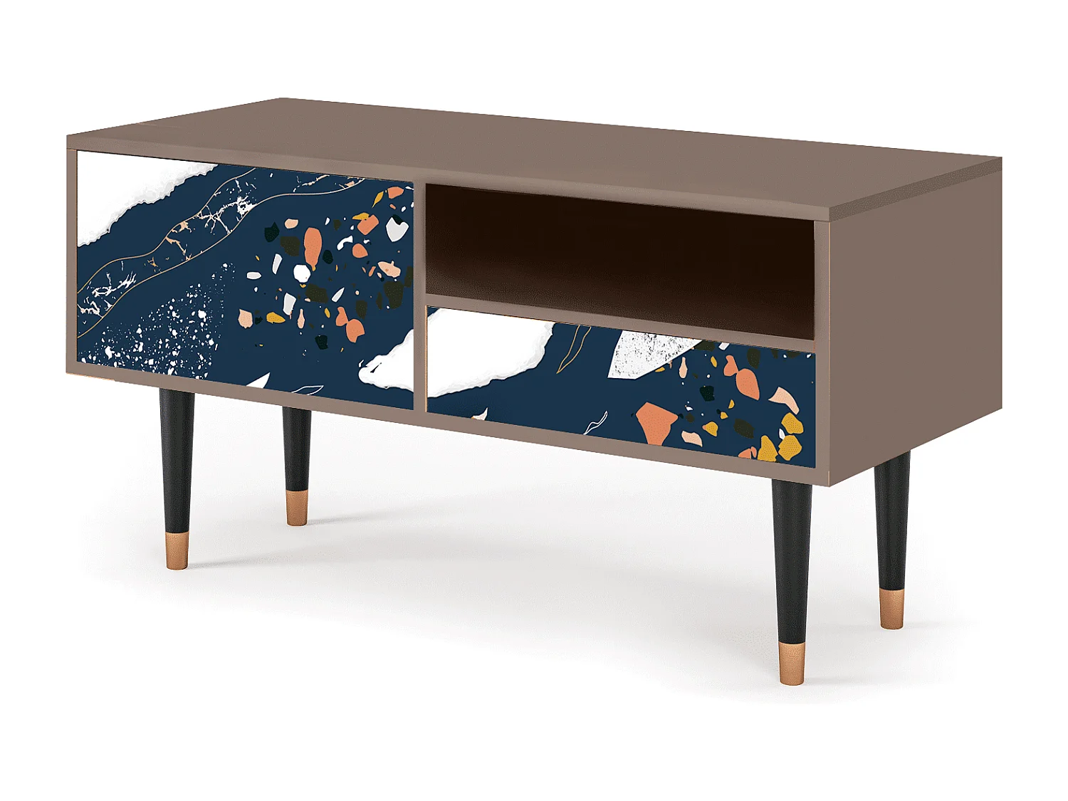 Mueble de TV - 115х59х48 cm - T3 - Nude Iceberg, Latte