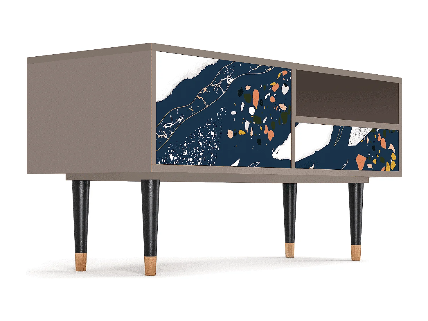 Mueble de TV - 115х59х48 cm - T3 - Nude Iceberg, Latte