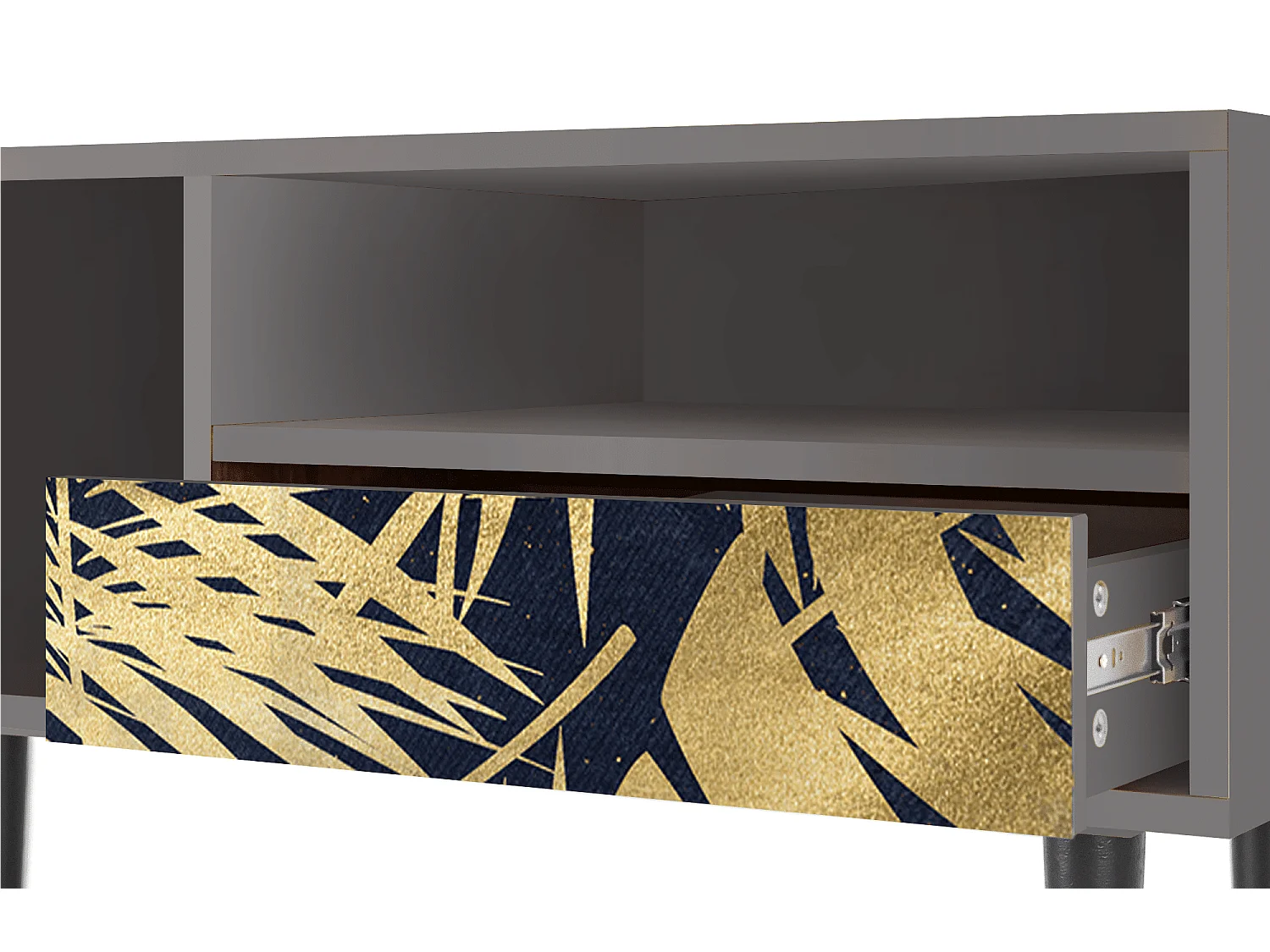 Meuble TV - 115х59х48 cm - T3 - Jungle Vibes, Gris