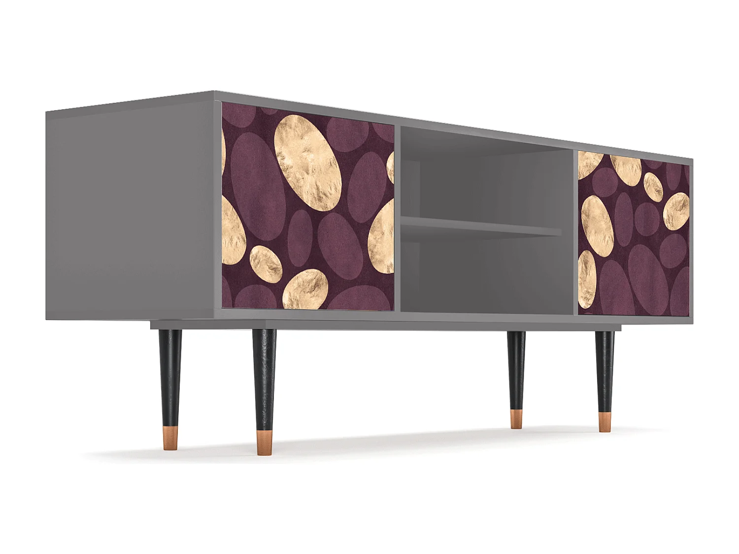 Mobile TV - 170х69х48 cm - T2 - Fine Wine, Grigio