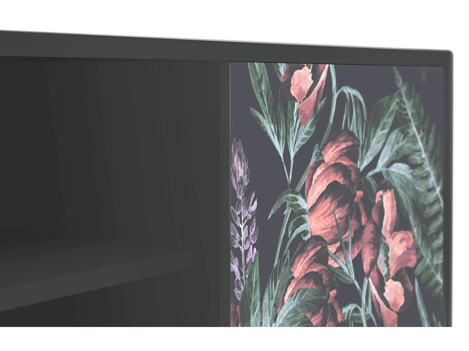 Meuble TV - 170х69х48 cm - T2 - Dark Peonies, Anthracite