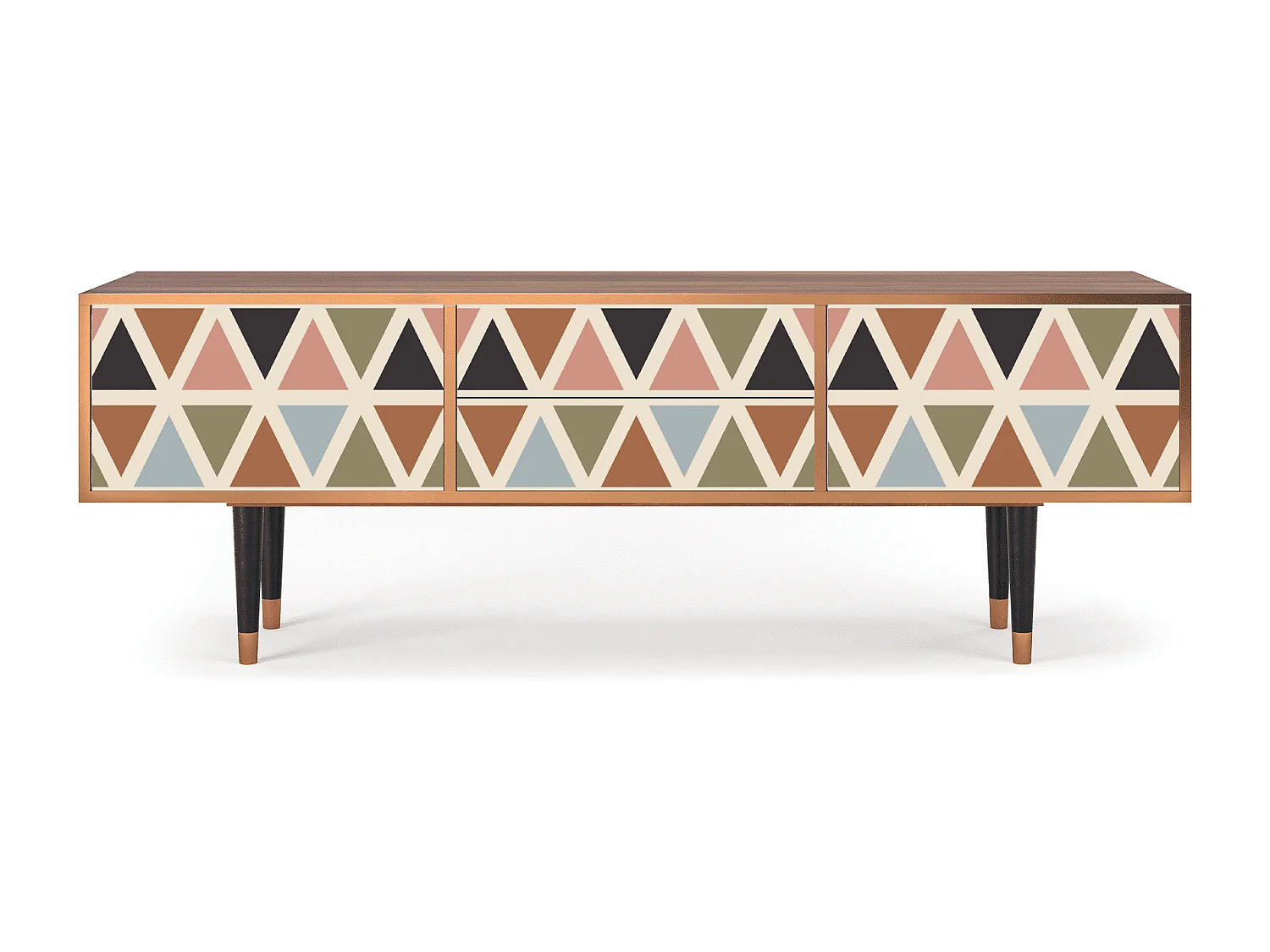 TV-Möbel - 170х59х48 cm - T4 - Royal Triangles, Walnuss