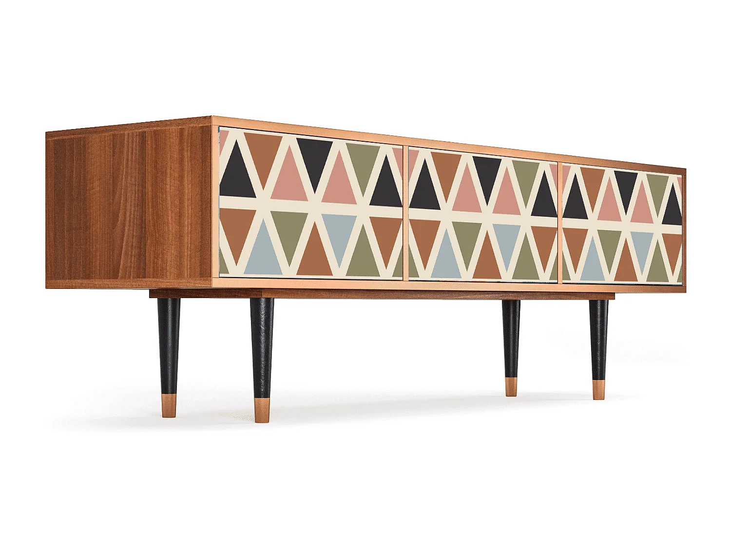 TV-Möbel - 170х59х48 cm - T4 - Royal Triangles, Walnuss