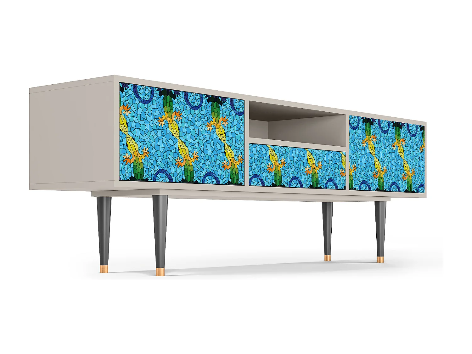 Meuble TV - 170х59х41 cm - T6 - Gaudi's Lizard, Sable