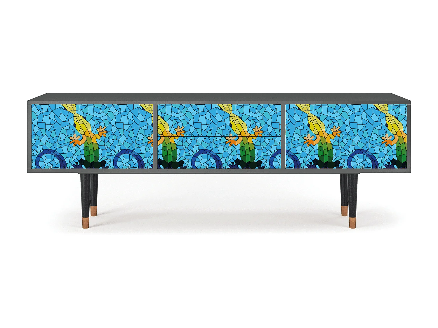 Meuble TV - 170х59х48 cm - T4 - Gaudi's Lizard, Anthracite