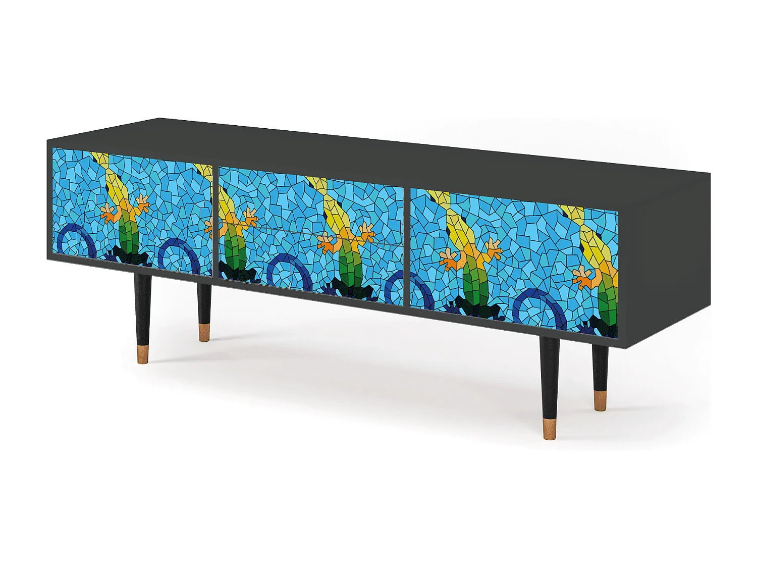 Meuble TV - 170х59х48 cm - T4 - Gaudi's Lizard, Anthracite