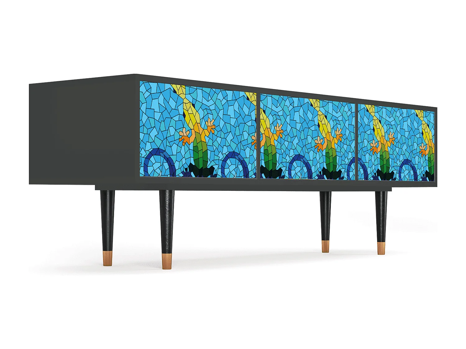 Meuble TV - 170х59х48 cm - T4 - Gaudi's Lizard, Anthracite