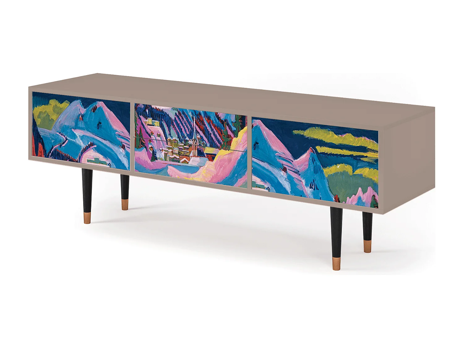 TV-Möbel - 170х59х48 cm - T4 - Davos Winter, Latte