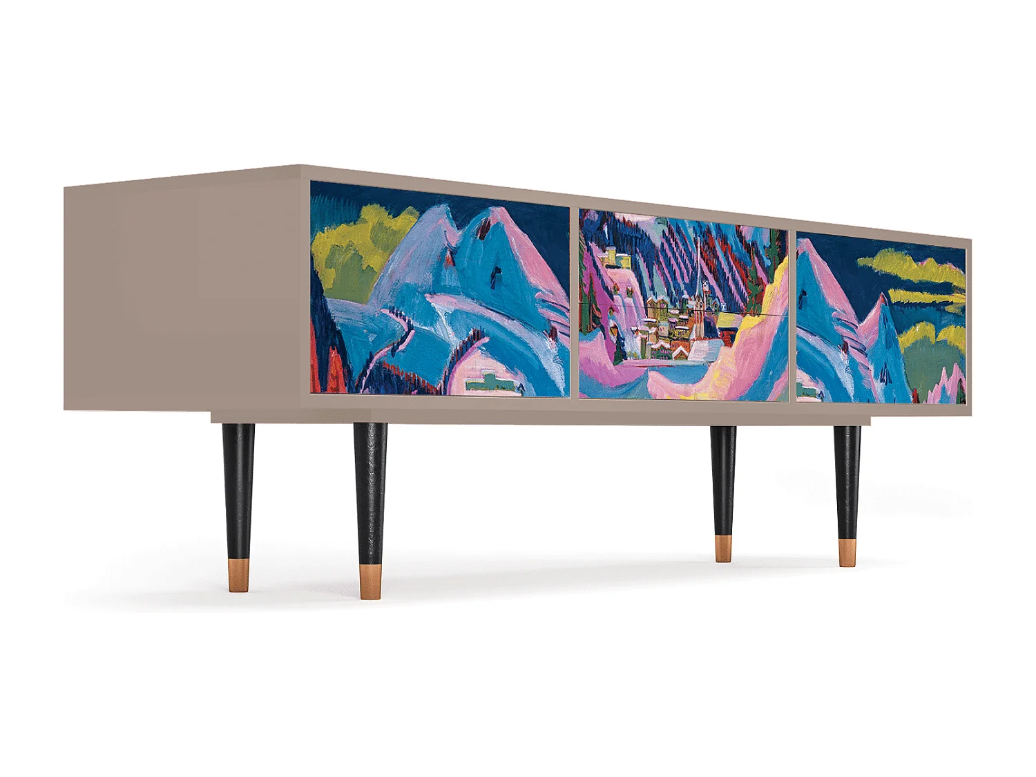 TV-Möbel - 170х59х48 cm - T4 - Davos Winter, Latte