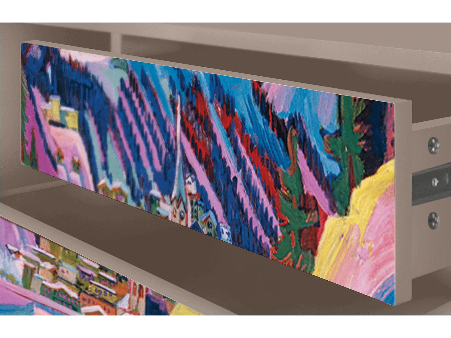 TV-Möbel - 170х59х48 cm - T4 - Davos Winter, Latte