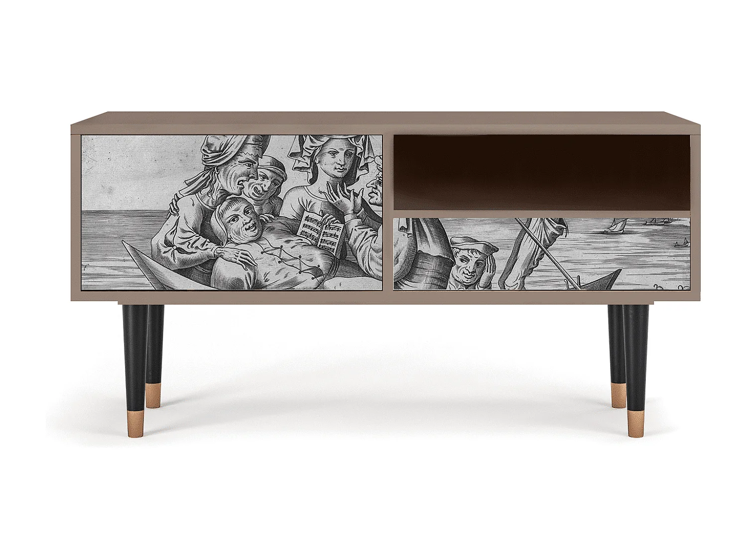 TV-Möbel - 115х59х48 cm - T3 - Blau Schuyte, Latte