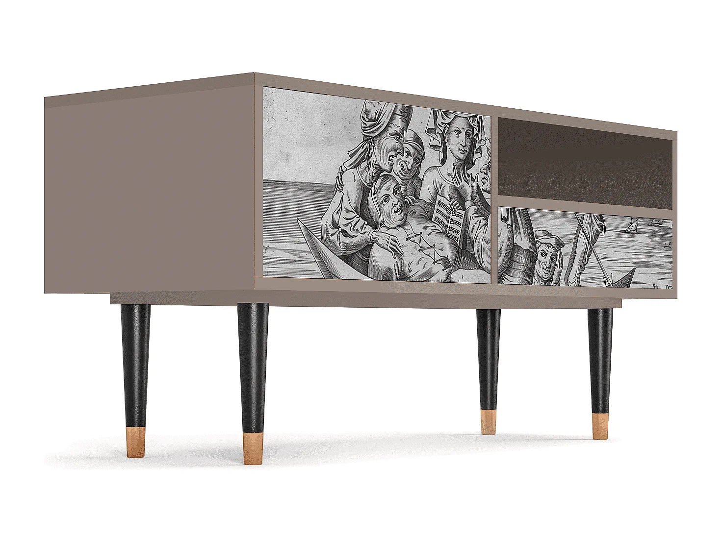 TV-Möbel - 115х59х48 cm - T3 - Blau Schuyte, Latte