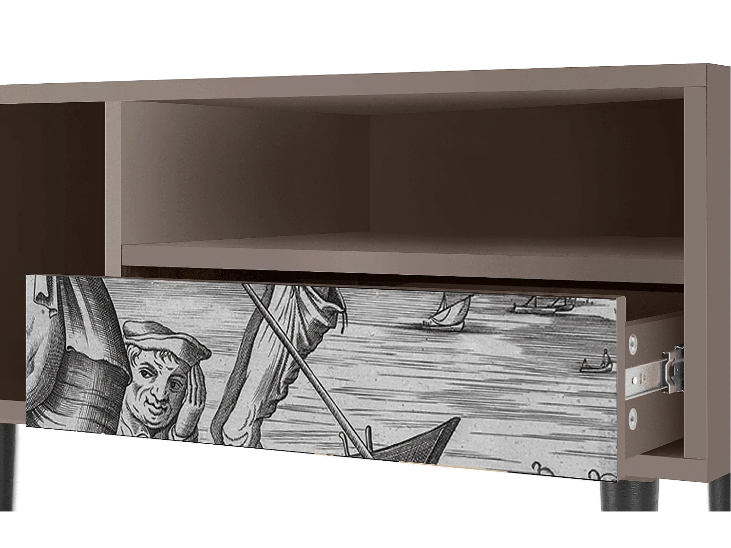 TV-Möbel - 115х59х48 cm - T3 - Blau Schuyte, Latte