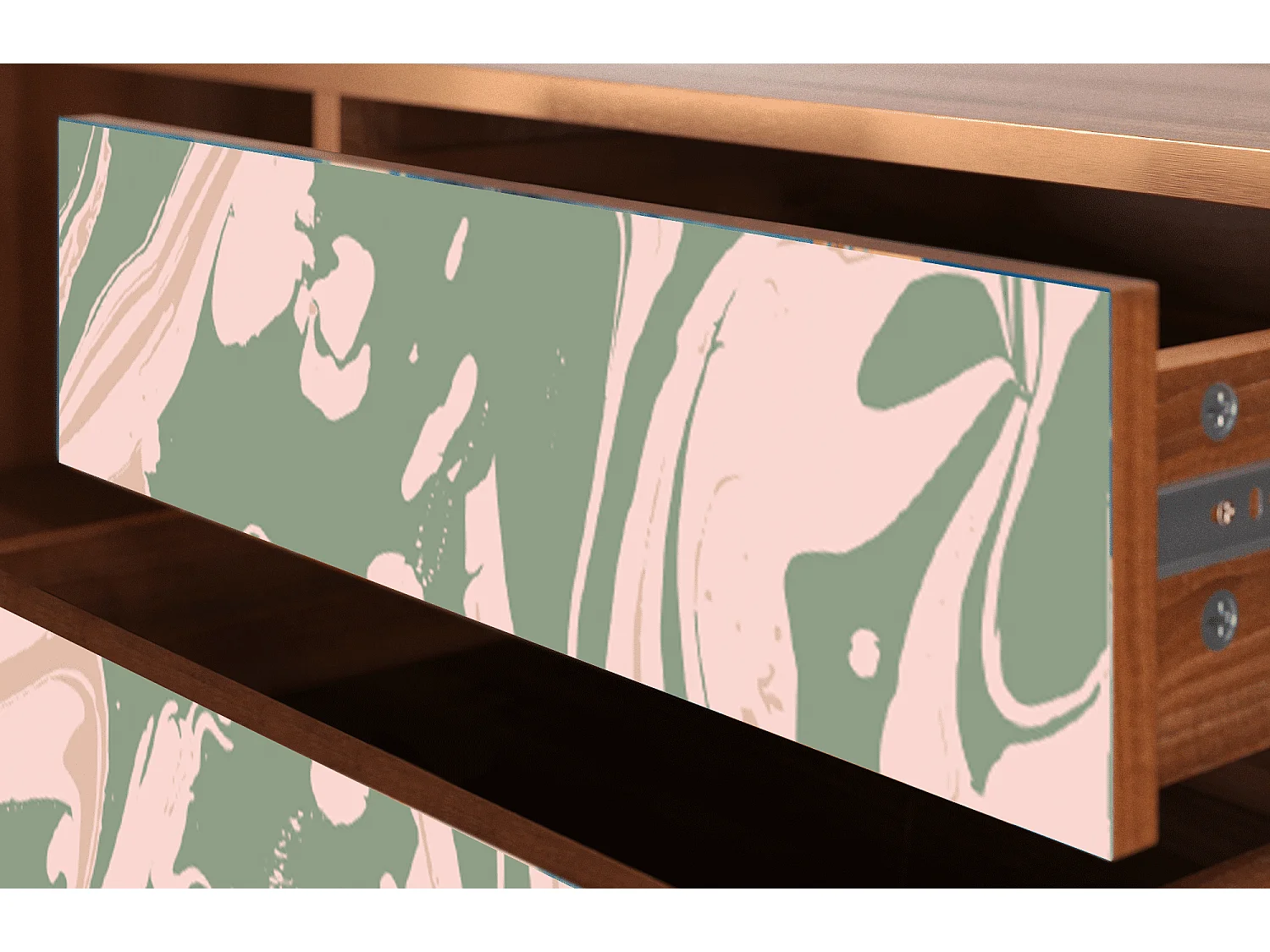 Szafka RTV - 170х59х48 cm - T4 - Aquarelle, Orzech