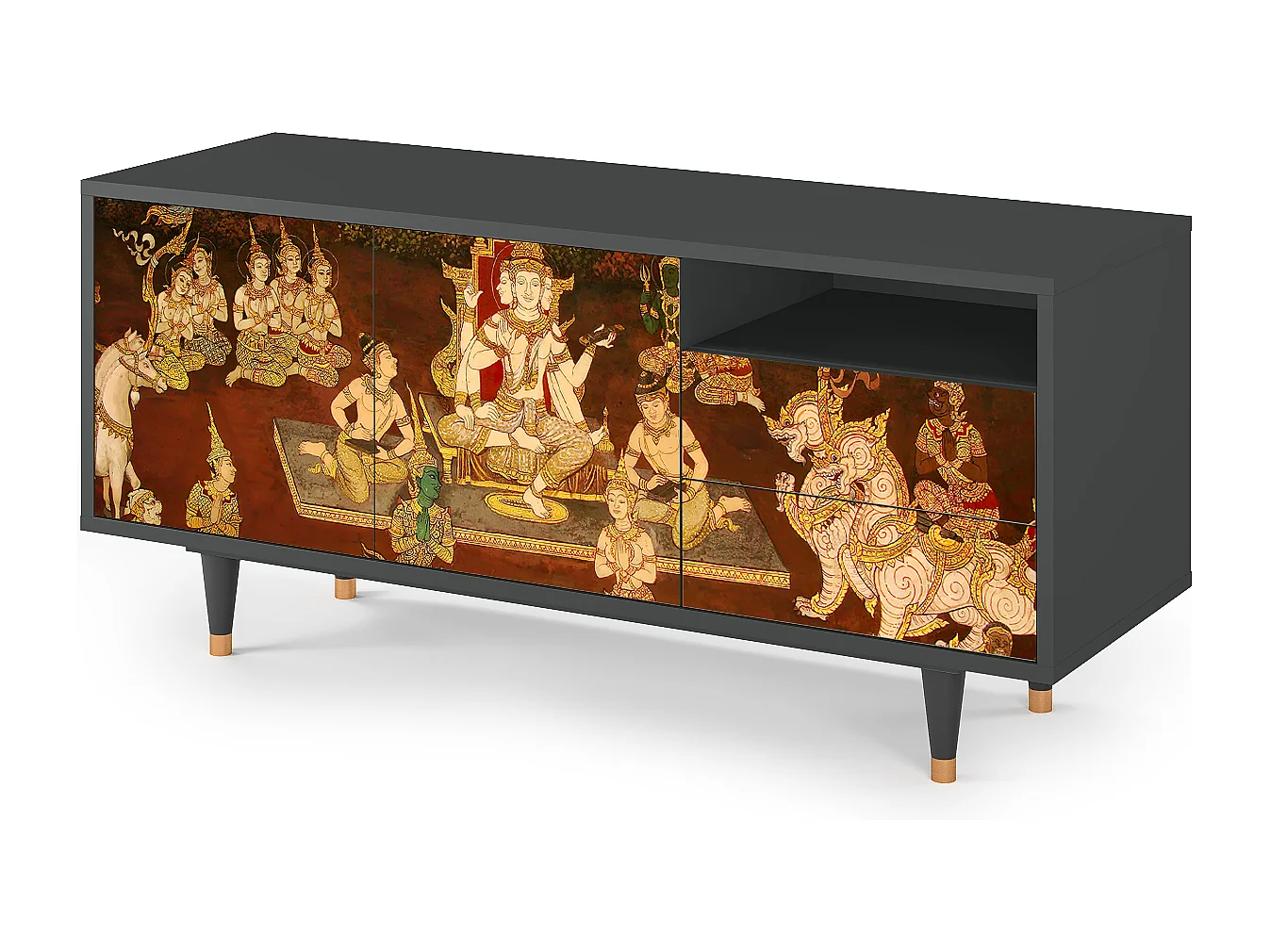 Mobile TV - 125х56х41 cm - T7 - Malyavan, Antracite