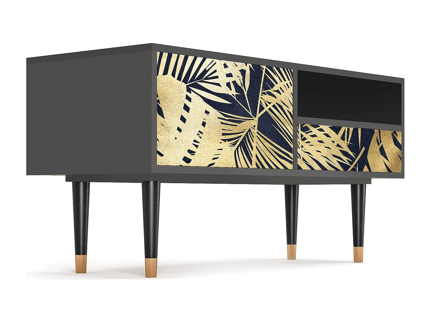 Meuble TV - 115х59х48 cm - T3 - Jungle Vibes, Anthracite