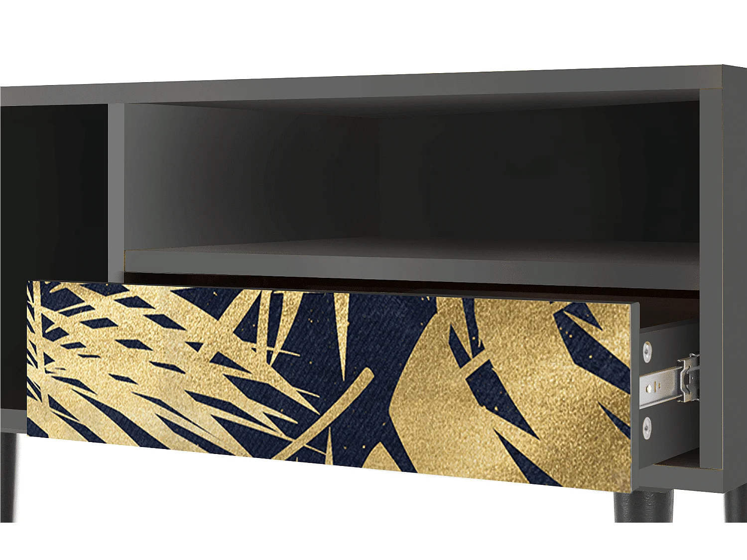 Meuble TV - 115х59х48 cm - T3 - Jungle Vibes, Anthracite