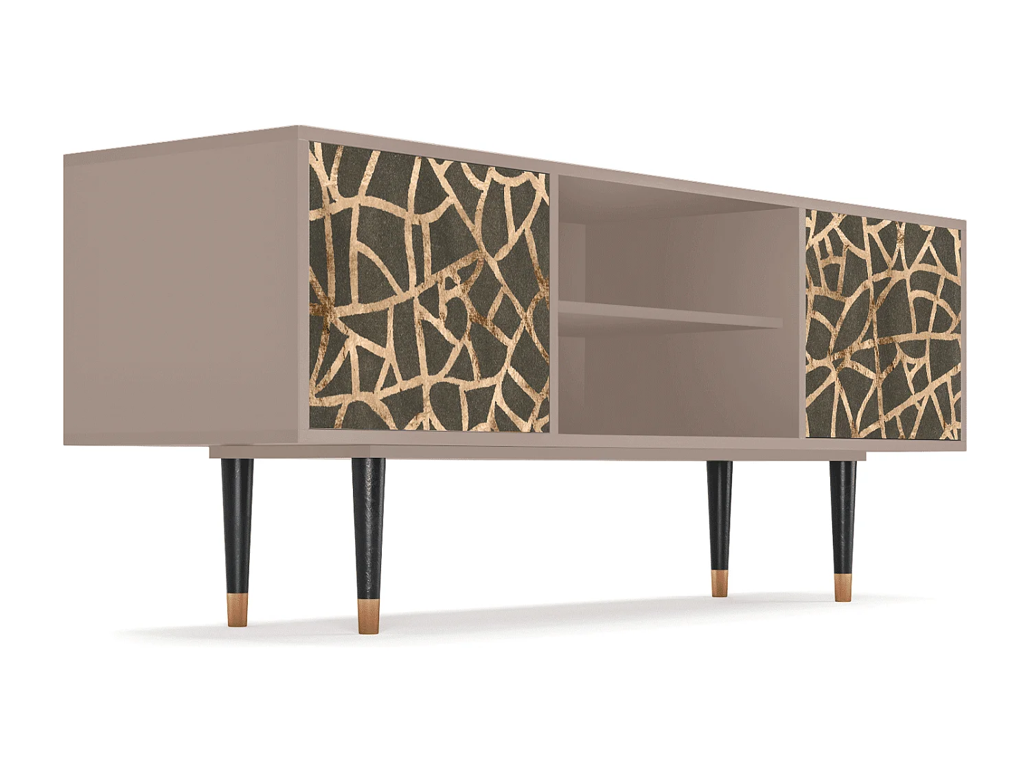 Mobile TV - 170х69х48 cm - T2 - Enlarged Leaf, Latte