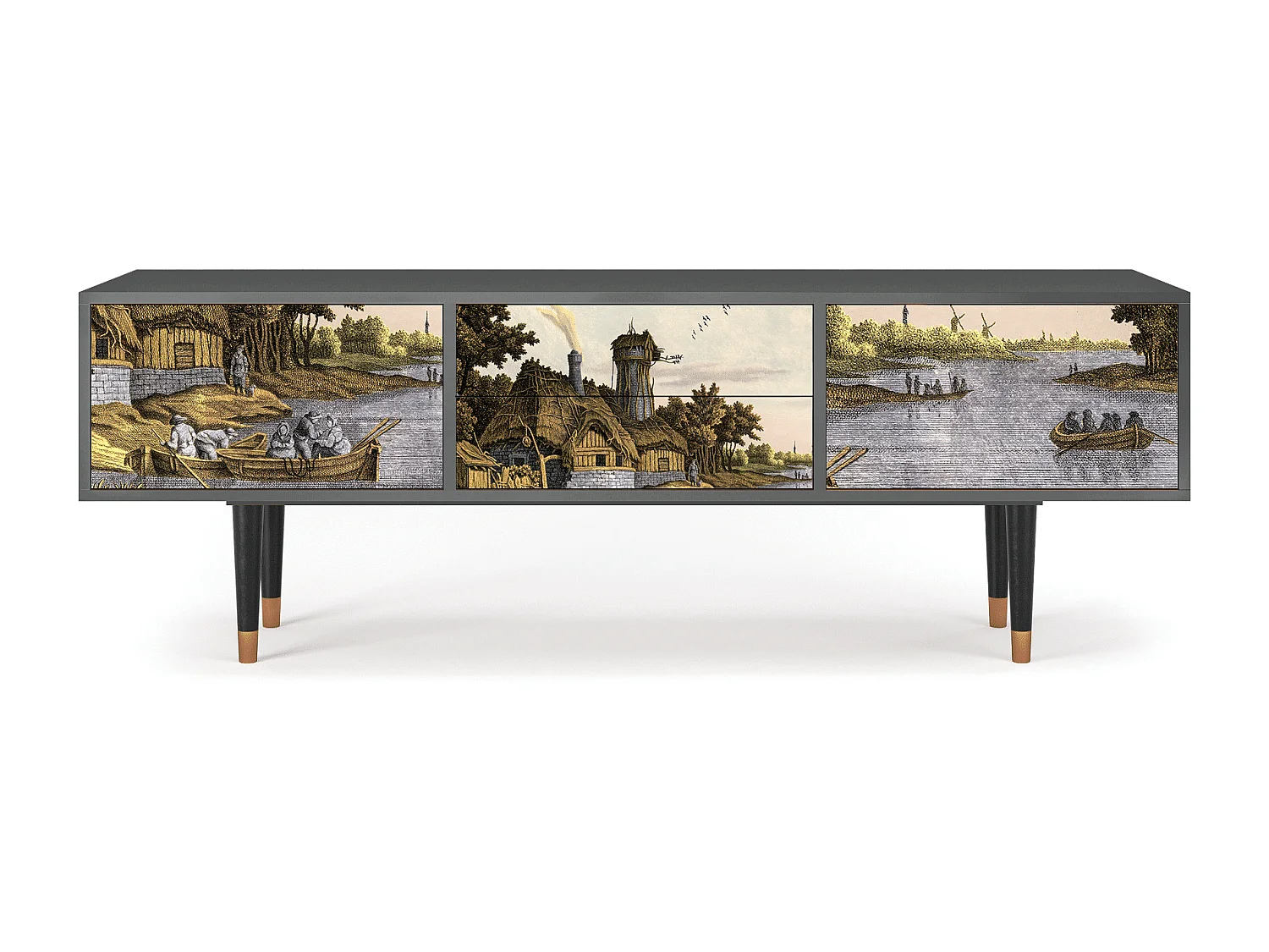 Meuble TV - 170х59х48 cm - T4 - Mill along a River, Anthracite